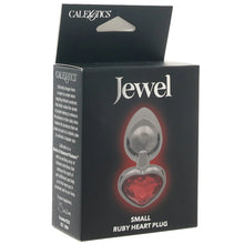 Load image into Gallery viewer, Jewel Small Ruby Heart Plug