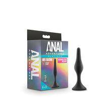 Load image into Gallery viewer, Anal Adventures Platinum Silicone Beginner Plug Medium Black