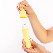 Load image into Gallery viewer, Natalie's Toy Box Banana Cream Air Pulse & G-Spot Vibrator