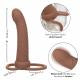 Load image into Gallery viewer, Performance Maxx Rechargeable Ribbed Dual Penetrator brown