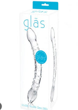 Load image into Gallery viewer, GLAS DOUBLE TROUBLE GLASS DILDO - CLEAR 10 inch