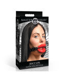 Load image into Gallery viewer, Master Series Juicy Lips Silicone Open Mouth Gag Red