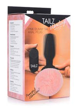 Load image into Gallery viewer, TAILZ Pink Bunny Tail Vibrating Anal Plug