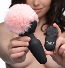 Load image into Gallery viewer, TAILZ Pink Bunny Tail Vibrating Anal Plug