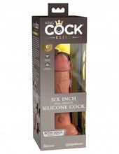 Load image into Gallery viewer, King Cock Elite 6 Inch Silicone Dual Density Cock - Tan