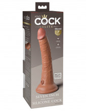 Load image into Gallery viewer, King Cock Elite 7 Inch Dual Density Silicone Cock - Ta