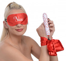 Load image into Gallery viewer, Bang - Naughty Holiday Kit - Wrist Ties XL Bullet and Blindfold