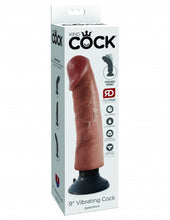 Load image into Gallery viewer, King Cock 9" Vibrating Cock - Tan