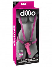Load image into Gallery viewer, Dildo pink 7 inch strap on suspender harness set