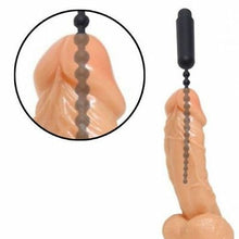 Load image into Gallery viewer, Dark Rod Vibrating Beaded Silicone Sound