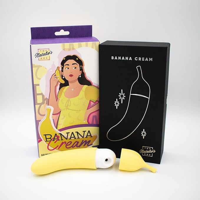 Natalie's Toy Box Banana Cream Air Pulse & G-Spot Vibrator