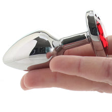 Load image into Gallery viewer, Jewel Small Ruby Heart Plug
