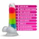 Load image into Gallery viewer, Neo Elite Glow In The Dark Rainbow Rave 6.5" Silicone Dual Density Dildo
