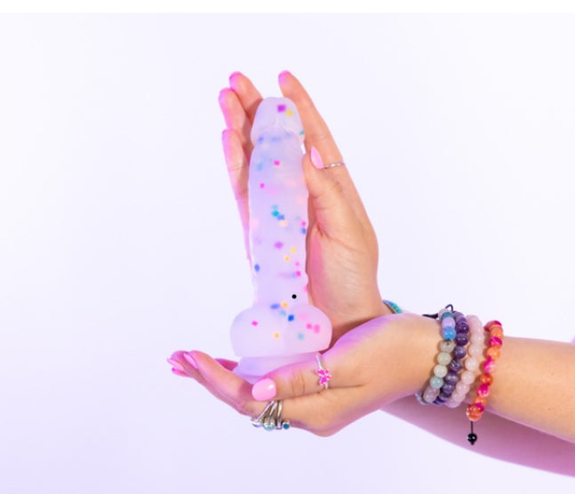 Cock-A-Palooza Confetti Silicone Suction Dildo