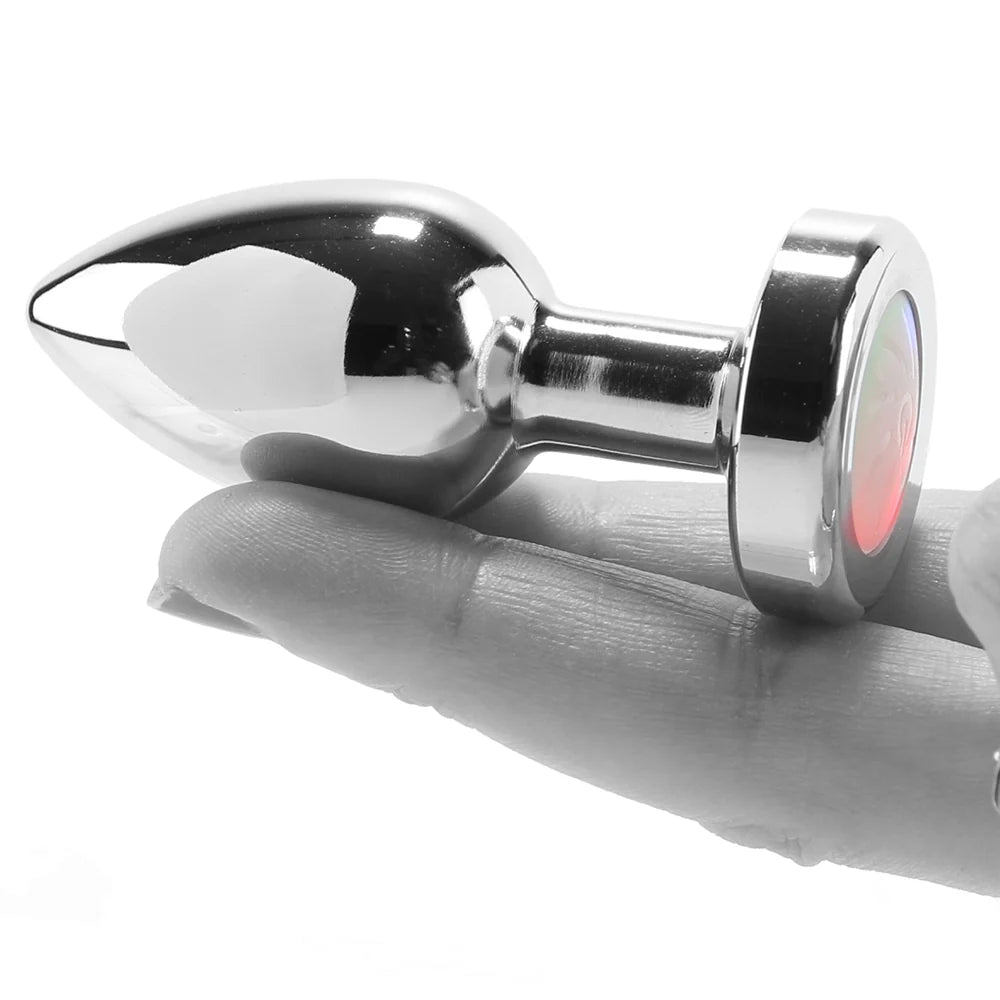 Booty Sparks Silver Light Up Anal Plug in Small  Nice and nasty Bz