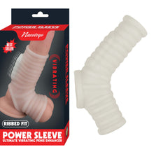 Load image into Gallery viewer, Vibrating Ribbed Sleeve White
