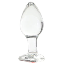 Load image into Gallery viewer, Adam &amp; Eve Red Heart Gem Glass Plug in Large
