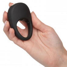 Load image into Gallery viewer, Silicone Rechargeable Pleasure Ring - Black - Black
