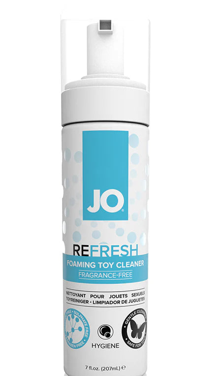 JO Refresh Foaming Toy Cleaner/ Swiss miss / grenade  Fragrance Free 7 fl.oz Bottle