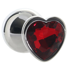 Load image into Gallery viewer, Jewel Large Ruby Heart Plug

