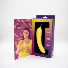 Load image into Gallery viewer, Natalie&#39;s Toy Box Banana Cream Air Pulse &amp; G-Spot Vibrator
