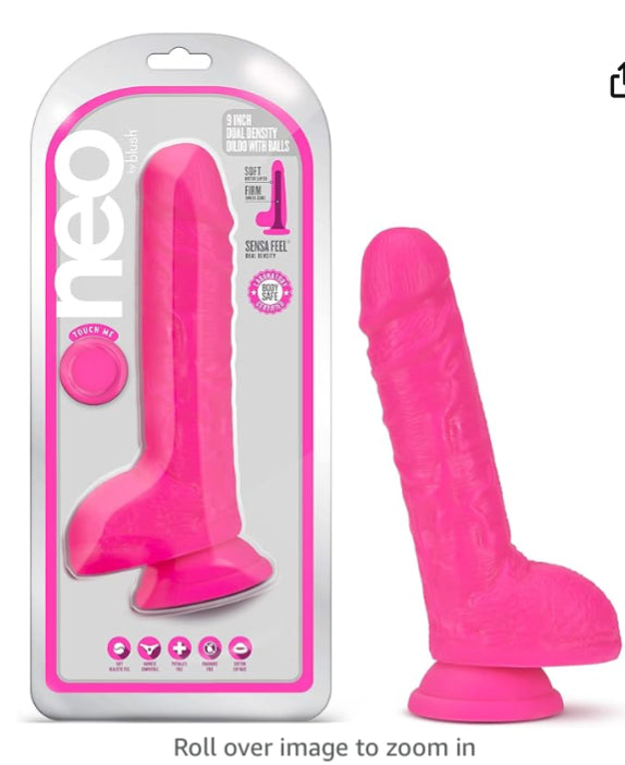 Blush Novelties Neo Dual Density Realistic Dildo - 9 Inch Length 2 Inch Width - Sturdy