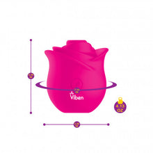 Load image into Gallery viewer, Zen Rose - Hot Pink - Handheld Rose Clitoral and Nipple Stimulator
