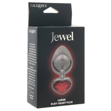 Load image into Gallery viewer, Jewel Large Ruby Heart Plug
