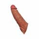 Skinsations Thick Dick Vibrating Sleeve Caramel Lovers