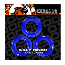 Load image into Gallery viewer, Oxballs Willy Rings 3 Pack Cock Ring Blue Super stretch
