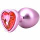 Load image into Gallery viewer, Booty Bling Heart Diamond Jeweled Wearable Metal Plug Large Pink
