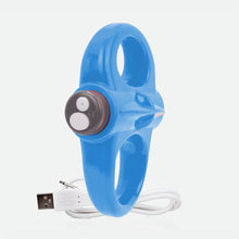 Load image into Gallery viewer, The Screaming O Charged Yoga Rechargeable Reversible Cock Ring Blue
