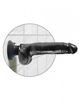 King Cock 9-Inch  Cock With Balls - Black