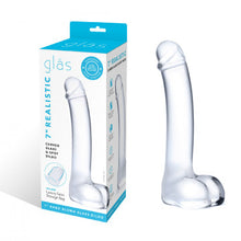 Load image into Gallery viewer, 7 Inch Realistic Curved Glass G-Spot Dildo - Clear
