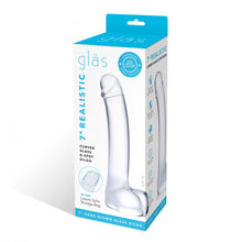 Load image into Gallery viewer, 7 Inch Realistic Curved Glass G-Spot Dildo - Clear
