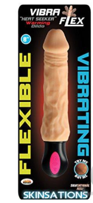 SKINSATIONS Vibra-Flex Heat Seeker - Flexible Warming Dildo With 12 Frequencies