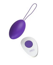 Load image into Gallery viewer, VEDO Peach Vibrating Kegel Egg - Purple
