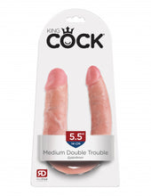 Load image into Gallery viewer, King Cock Double Trouble - Medium - Flesh
