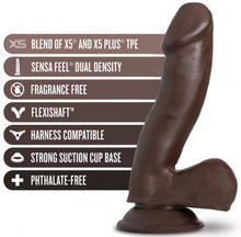 Load image into Gallery viewer, Au Naturel - Troy - 6 Inch Dildo - Chocolate
