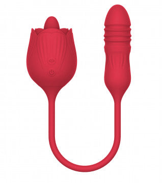 Voodoo Beso Tongue-N-Cheek Rose - Red Rose rose toy
