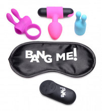Load image into Gallery viewer, Birthday Sex Kit - C-Ring, Plug, C-Stim, Bullet and Blindfold
