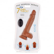 Load image into Gallery viewer, REMOTE control Cloud 9 Pro Sensual 7 Inch Swirl Thrust - Brown
