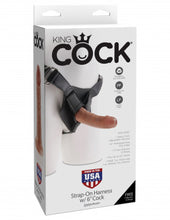 Load image into Gallery viewer, King Cock Strap on Harness With 6 Inch Cock - Tan
