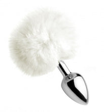 Load image into Gallery viewer, White Fluffy Bunny Tail Anal Plug
