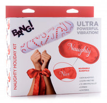 Load image into Gallery viewer, Bang - Naughty Holiday Kit - Wrist Ties XL Bullet and Blindfold
