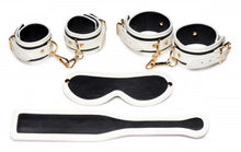 Load image into Gallery viewer, Kink in the Dark Glowing Cuffs, Blindfold and Paddle Bondage Set
