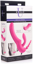 Load image into Gallery viewer, U STRAP Regal Rider Vibrating Strapless Strap- on Triple G Dildo - Pink
