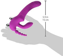 Load image into Gallery viewer, U STRAP Regal Rider Vibrating Strapless Strap- on Triple G Dildo - Pink
